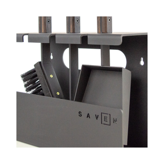 Židinio įrankiai SAVEN SET 1 S BLACK, trijų dalių židinio įrankių komplektas