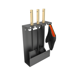 Židinio įrankiai SAVEN SET 3 L WHITE, trijų dalių židinio įrankių komplektas