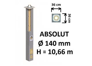 Kamino komplektas Schiedel Absolut Ø140 mm keramikinis dūmtraukio komplektas A++ namams