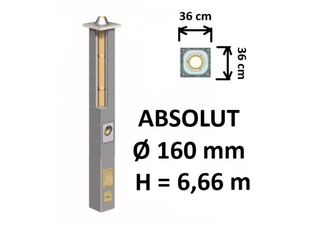 Kamino komplektas Schiedel Absolut Ø160 mm. Keramikinis kaminas namams A, A+, A++