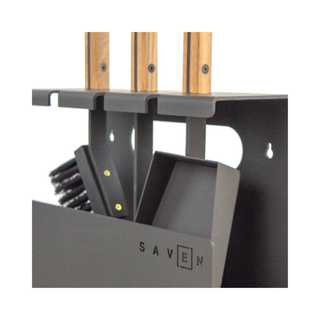 Židinio įrankiai SAVEN SET 1 S WHITE, trijų dalių židinio įrankių komplektas