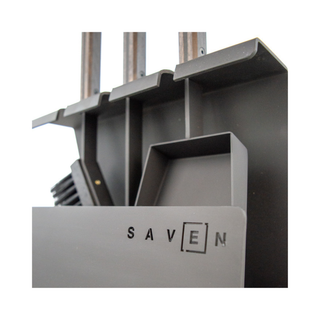 Židinio įrankiai SAVEN SET 2 S BLACK, trijų dalių židinio įrankių komplektas