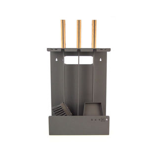 Židinio įrankiai SAVEN SET 3 L WHITE, trijų dalių židinio įrankių komplektas