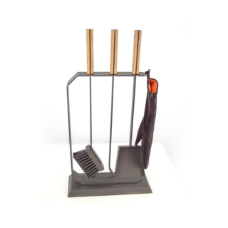 Židinio įrankiai SAVEN SET 4 L WHITE, trijų dalių židinio įrankių komplektas