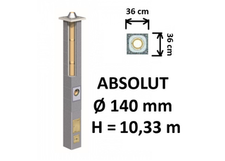 Kamino komplektas Schiedel Absolut Ø140 mm keramikinis dūmtraukio komplektas A++ namams