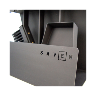 Židinio įrankiai SAVEN SET 2 S BLACK, trijų dalių židinio įrankių komplektas