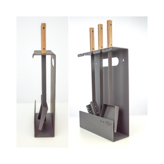 Židinio įrankiai SAVEN SET 3 L WHITE, trijų dalių židinio įrankių komplektas