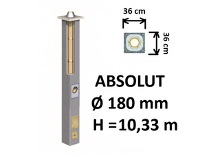 Kamino komplektas Schiedel Absolut Ø180 mm. Keramikinis kaminas namams A, A+, A++ klasėms.