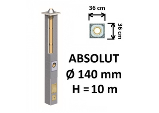 Kamino komplektas Schiedel Absolut Ø140 mm keramikinis dūmtraukio komplektas A++ namams