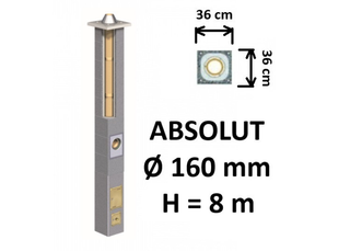 Kamino komplektas Schiedel Absolut Ø160 mm. Keramikinis kaminas namams A, A+, A++