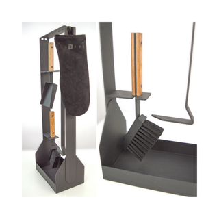 Židinio įrankiai SAVEN SET 5 SL WHITE, trijų dalių židinio įrankių komplektas