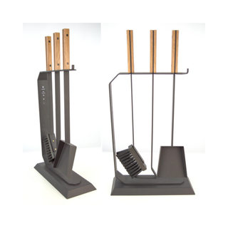 Židinio įrankiai SAVEN SET 4 L WHITE, trijų dalių židinio įrankių komplektas