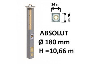 Kamino komplektas Schiedel Absolut Ø180 mm. Keramikinis kaminas namams A, A+, A++ klasėms.
