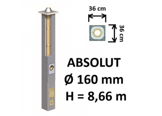 Kamino komplektas Schiedel Absolut Ø160 mm. Keramikinis kaminas namams A, A+, A++