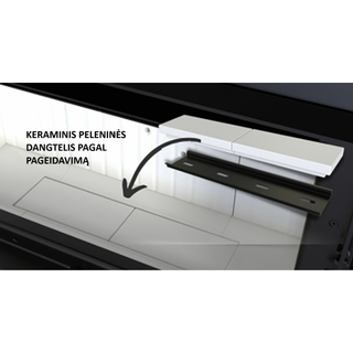 Defro Home INTRA S MINI OPTI židinys, 8 kW – židinio kapsulė su tiesiu stiklu, į šoną atidaromomis durelėmis