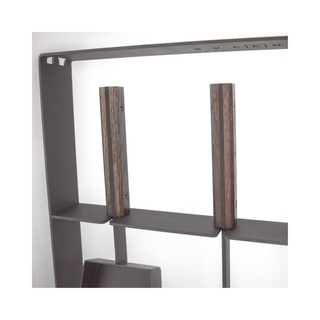 Židinio įrankiai SAVEN SET 5 SL BLACK, trijų dalių židinio įrankių komplektas