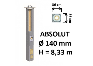 Kamino komplektas Schiedel Absolut Ø140 mm keramikinis dūmtraukio komplektas A++ namams