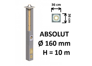 Kamino komplektas Schiedel Absolut Ø160 mm. Keramikinis kaminas namams A, A+, A++