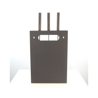 Židinio įrankiai SAVEN SET 4 L BLACK, trijų dalių židinio įrankių komplektas