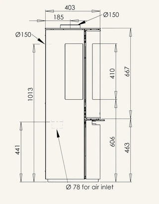 Aduro 22.5 Lux konvekcinė malkinė krosnelė