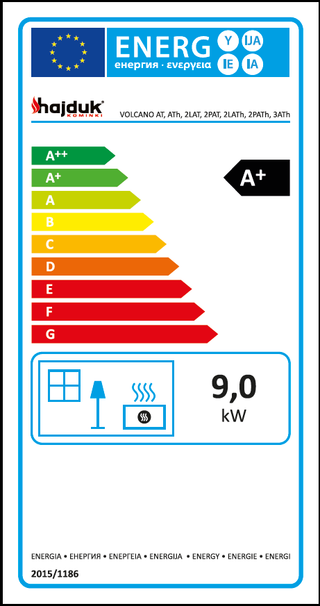 Hajduk Volcano 3ATh židinys, 10–12 kW – židinio kapsulė su tripusiu stiklu