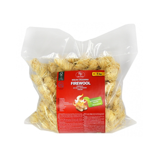 1 kg FIRE FAMILY medžio vatos ugnies įdegtukai židiniams, krosnelėms, griliui, kepsninėms ir laužams įkurti