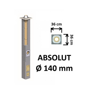 Kamino komplektas Schiedel Absolut Ø140 mm. Keramikinis dūmtraukio komplektas A, A+, A++ namams