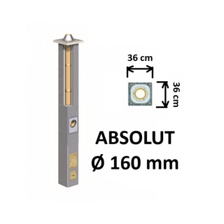 Kamino komplektas Schiedel Absolut Ø160 mm. Keramikinis dūmtraukio komplektas A, A+, A++ namams