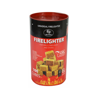 100 vnt. FIRE FAMILY uždegimo kubeliai židiniams, krosnelėms, griliui, kepsninėms ir laužams įkurti