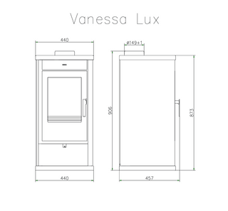 Victoria VANESSA LUX židinys - plieninė krosnelė.