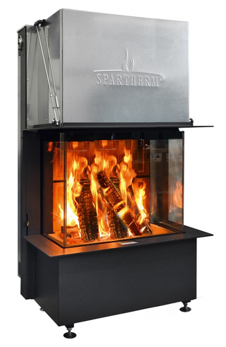 Spartherm Premium A-3RL-80h tripusis židinys pakeliamu stiklu