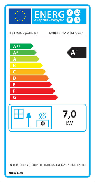 THORMA BORGHOLM Keramik - riešutmedžio spalvos keraminė malkinė krosnelė, 7 kW (Copy)