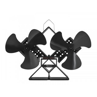 Dvigubas termoelektrinis židinio ventiliatorius