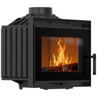 Kratki NEL DECO 8 kW židinys – židinio kapsulė su tiesiu stiklu, į šoną atidaromomis durelėmis