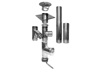 Idėklas 5m / ⌀200 SU MONTAVIMU! Nerūdijančio plieno apvalus kamino įdėklas. Pilnas komplektas su montavimo darbais