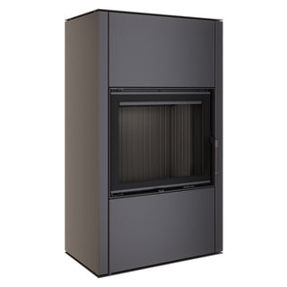 SAVEN VATRA XXL 60x50 BLACK ECO židinys - krosnelė su juodu šamotu pakuroje.