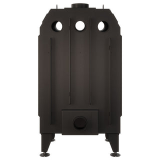 SAVEN ENERGY 60x50 BLACK (14,5kW) ECO židinys su juodu šamotu pakuroje. Plieninė židinio kapsulė tiesiu į šoną atidarimu stiklu.