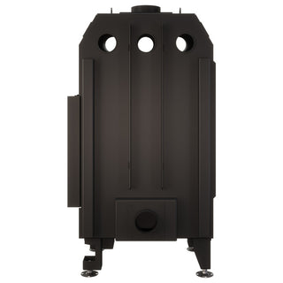 SAVEN ENERGY 65x50x47R BLACK (14,5kW) ECO kampinis židinys su juodu šamotu pakuroje. Plieninė židinio kapsulė kampiniu į šoną atidarimu stiklu.