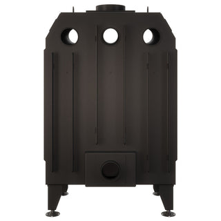 SAVEN ENERGY 70x50 BLACK (15,1kW) ECO židinys su juodu šamotu pakuroje. Plieninė židinio kapsulė tiesiu į šoną atidarimu stiklu.