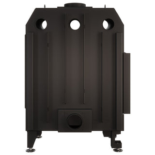 SAVEN ENERGY 85x50x47L BLACK (17kW) ECO kampinis židinys su juodu šamotu pakuroje. Plieninė židinio kapsulė kampiniu į šoną atidarimu stiklu.