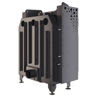 SAVEN ENERGY 80x50 (17kW) ECO židinys. Plieninė židinio kapsulė į viršų pakeliamu stiklu.