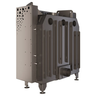SAVEN ENERGY 90x50 (19kW) ECO židinys. Plieninė židinio kapsulė į viršų pakeliamu stiklu.