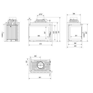KRATKI Simple M/S 8 L/BS kampinis židinys