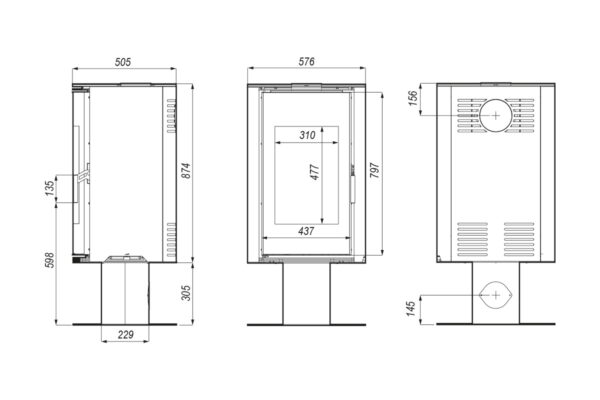 DEFRO HOME ORBIS TOP zidinys krosneles matmenys