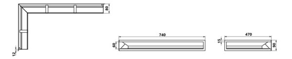 tuneliniu kampiniu groteliu brezinys 740x470x90x80