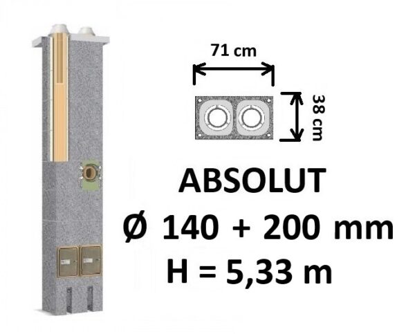 Schiedel ABSOLUT keramikinis kaminas 10 23