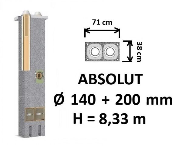 Schiedel ABSOLUT keramikinis kaminas 10 32